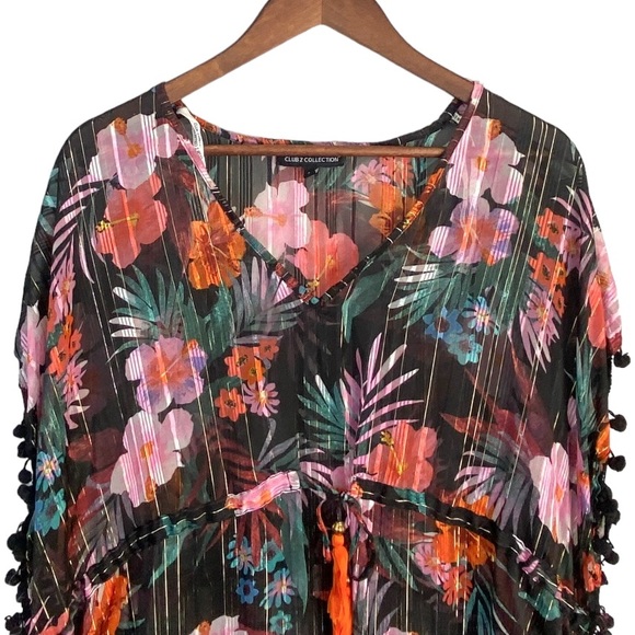 Club Z Collection Swim Cover Up Size Large - Picture 2 of 7